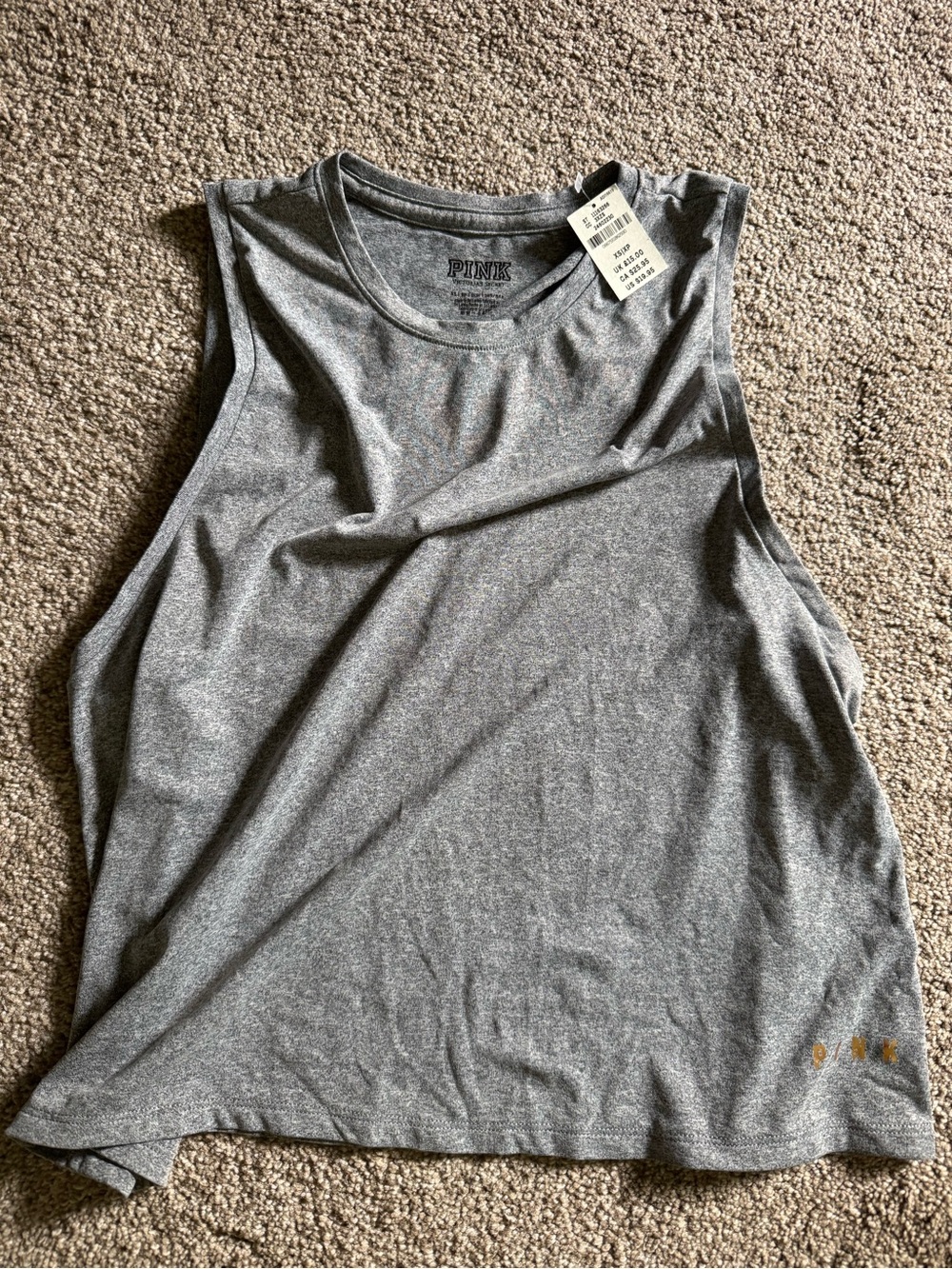 PINK Victoria's Secret Heather Gray Muscle Tank